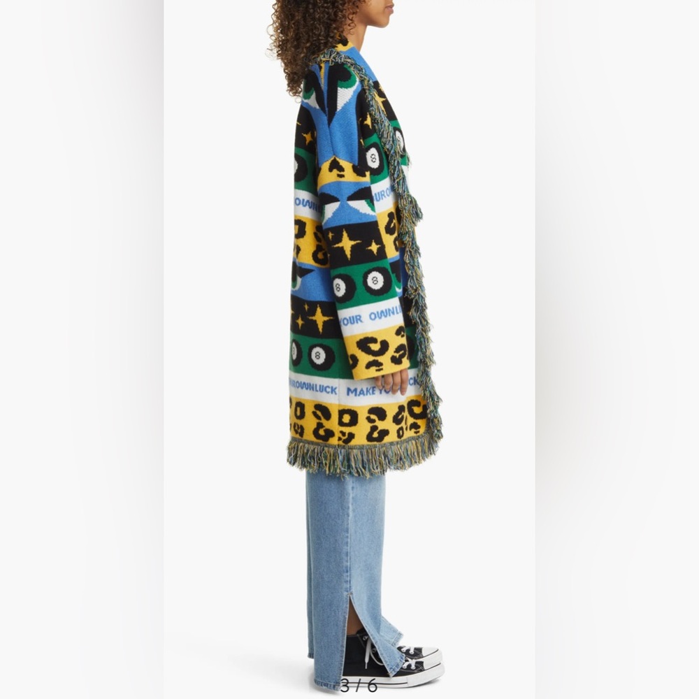 Dressed in Lala. Make Your Own Luck Luxe Fringe Cardigan - Picture 4 of 6